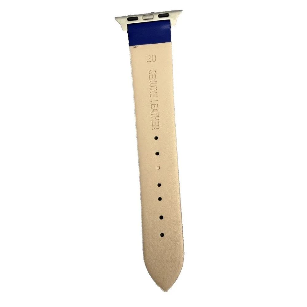 Unisex's Genuine Leather  Smartwatch Watch Band Blue Size 38-40 MM New‎